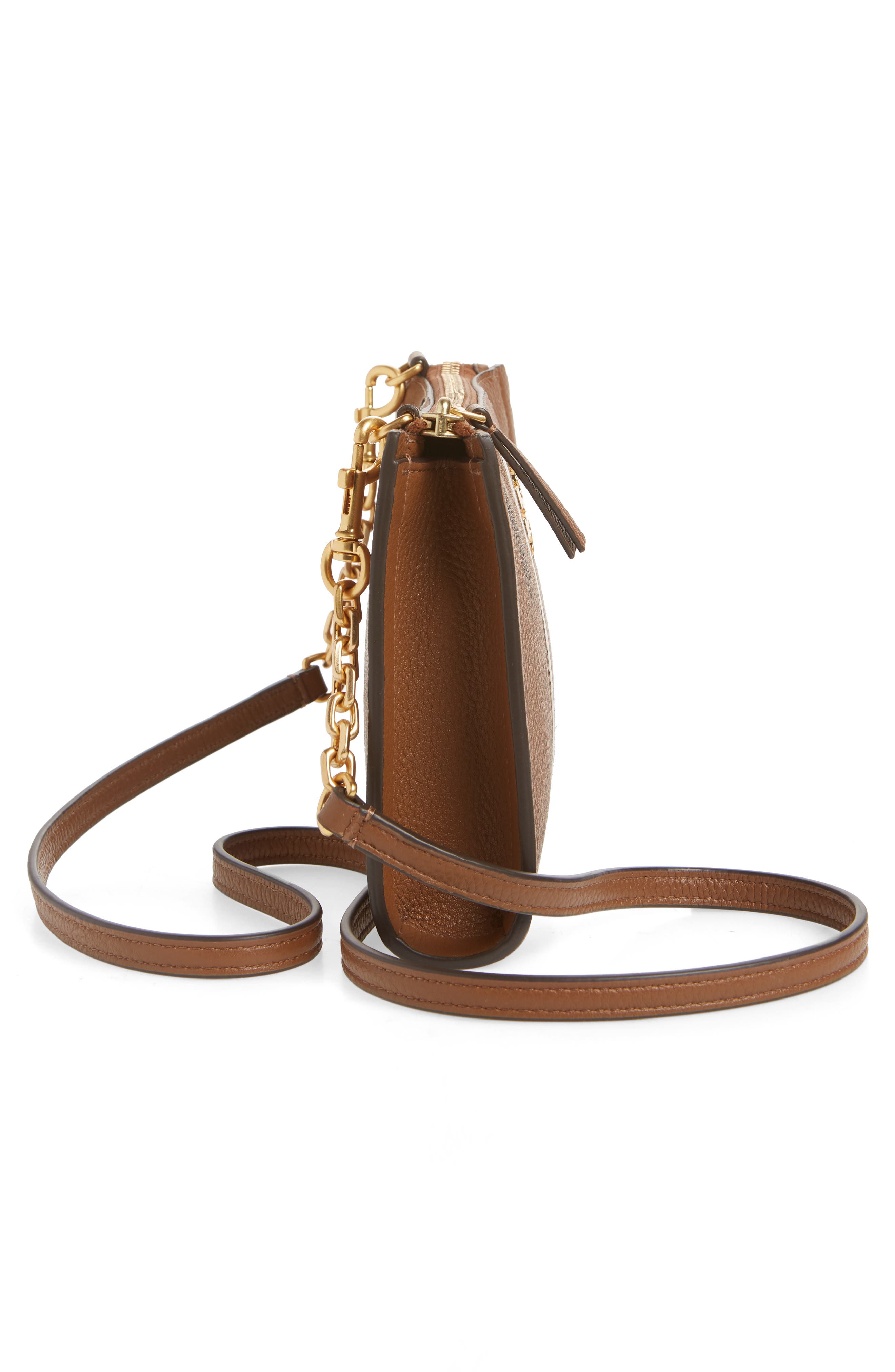 Tory Burch Carson Stripe Leather Crossbody Bag, Alternate, color, 