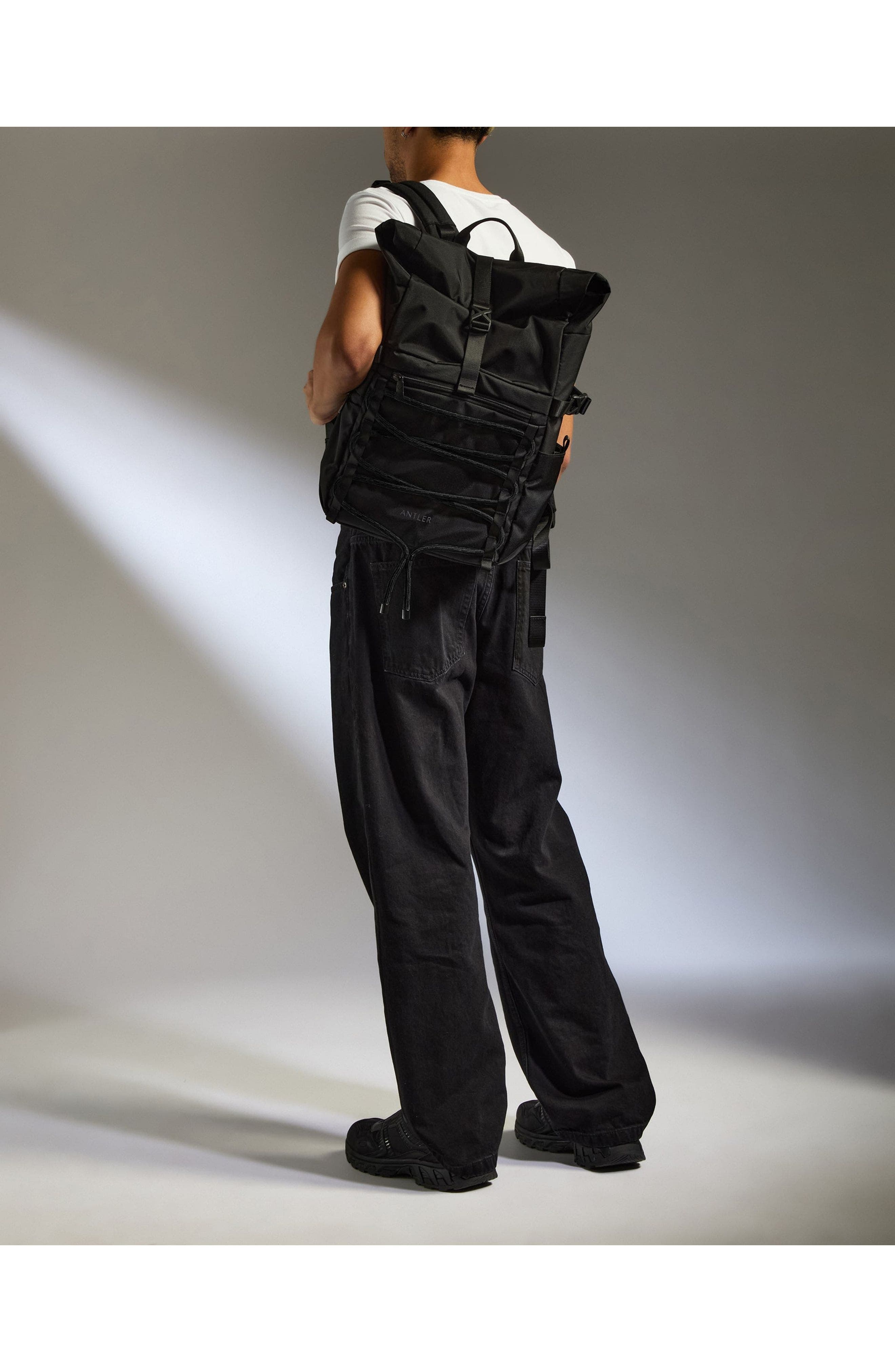 ANTLER Discovery Roll Top Backpack, Alternate, color, Black