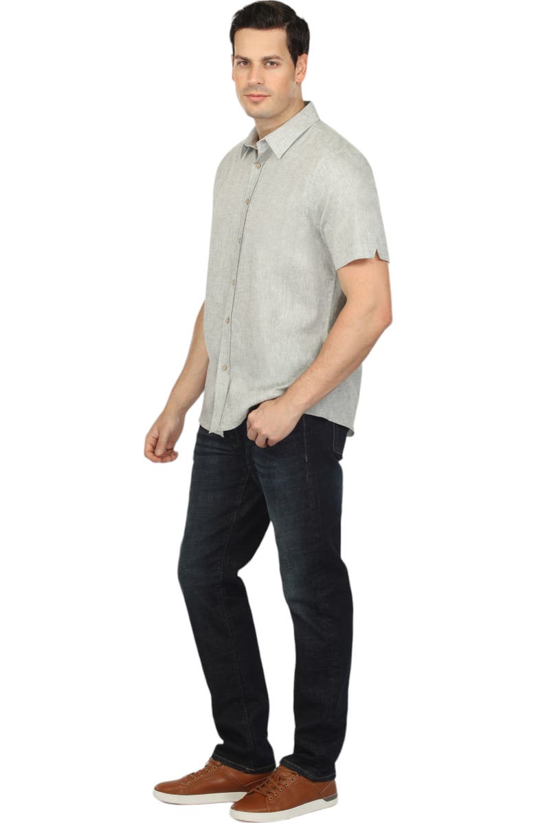 Vustra Pattern Linen Short Sleeve Shirt, Alternate, color, 