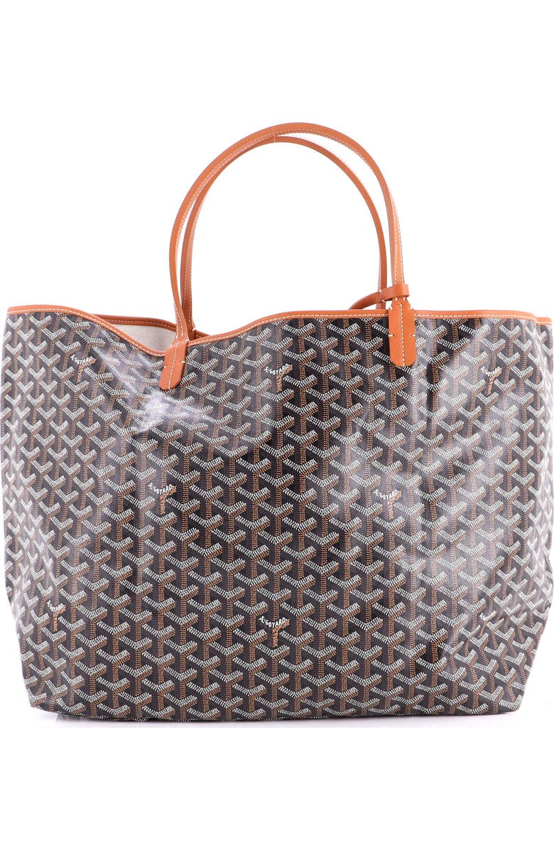 Pre-Owned Goyard Saint Louis Tote Coated Canvas GM, Main, color, Brown