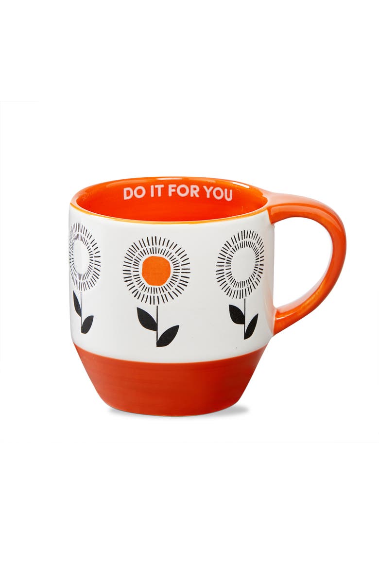 tag Do It For You Mug Orange Earthenware Everyday, Main, color, Orange
