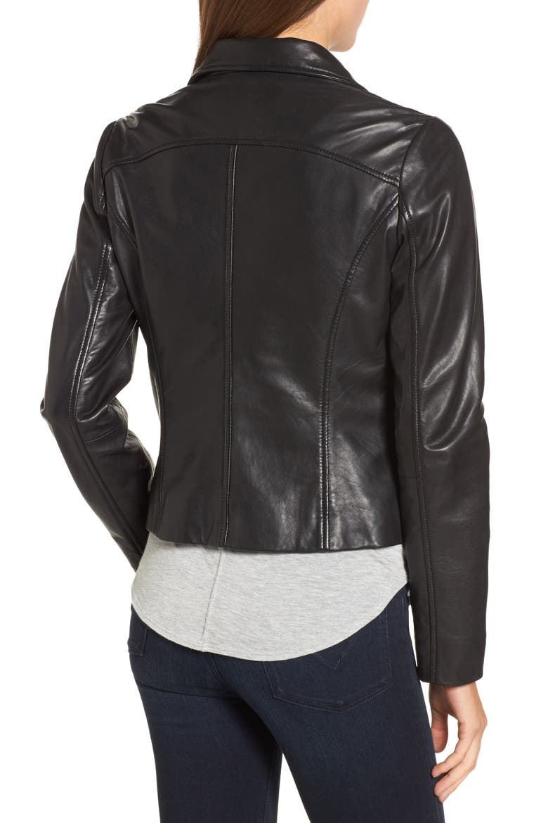 LEATHER COAT, Alternate, color, BLACK