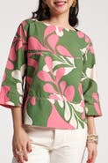 Frances Valentine Carly Top Mid-Century Palm