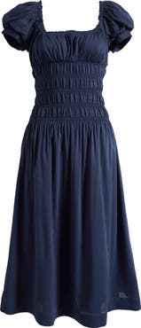 Reformation Riva Shirred Midi Dress