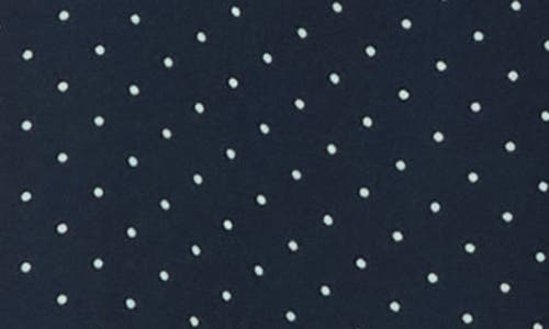 Brooks Brothers Dot Print Cap Sleeve Top In Blue