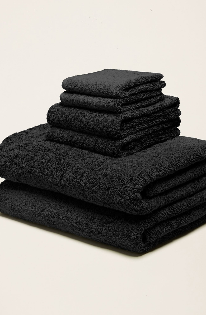 Italic Ultraplush Australian Cotton Luxe Towel Set, Alternate, color, Black