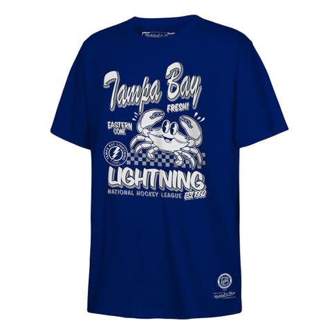 Youth Mitchell & Ness Blue Tampa Bay Lightning Concession Stand T-Shirt
