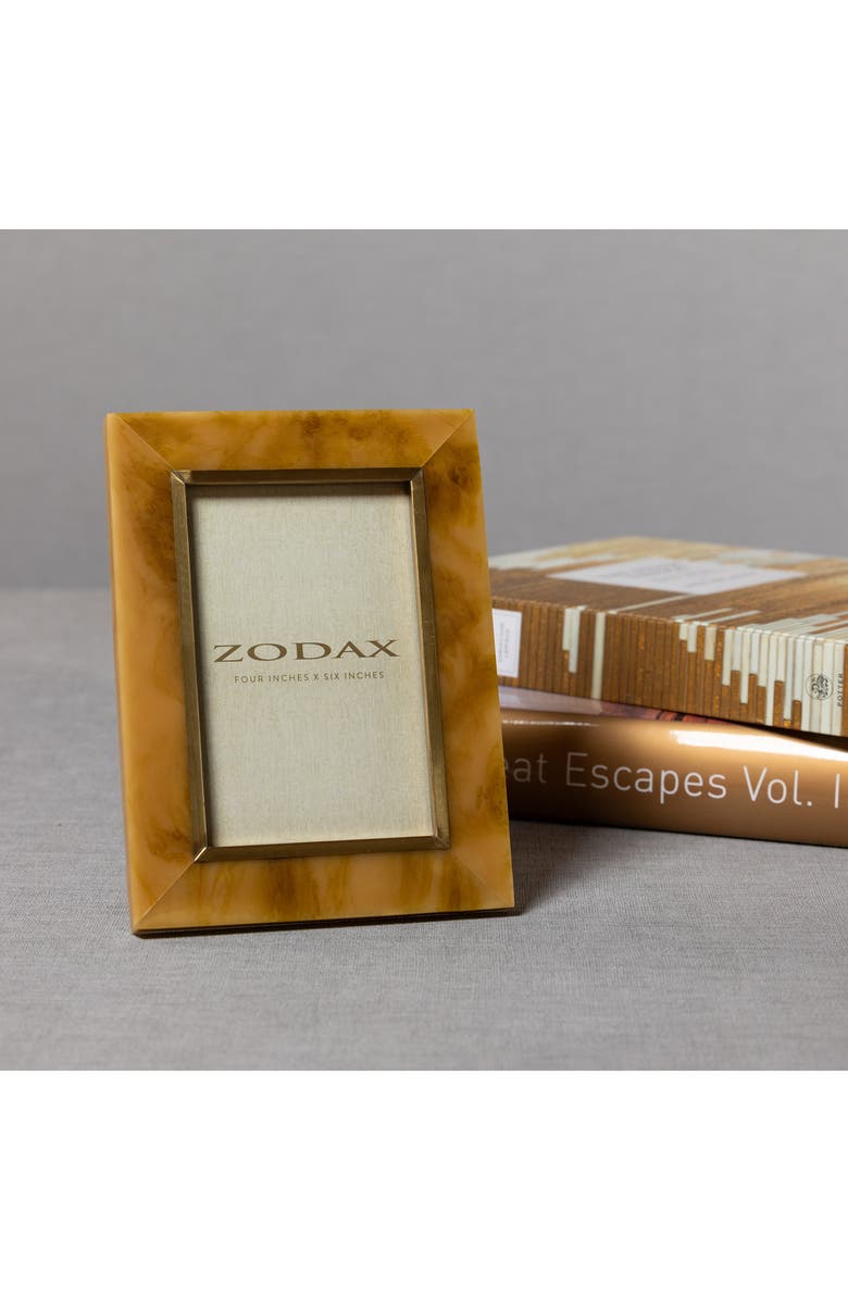 Zodax Horn Inlay Picture Frame, Alternate, color, Brown