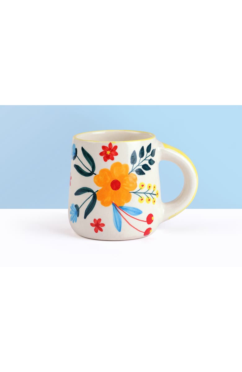 Casa Amarosa Floral Extravaganza Mug, Alternate, color, White