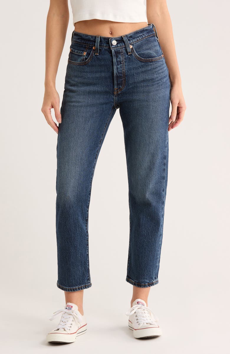 Levi's 501<sup>®</sup> High Waist Crop Straight Leg Jeans, Main, color, Believe Not