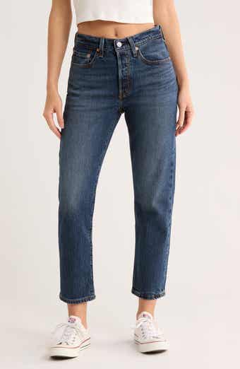 Levi's 501® High Waist Crop Straight Leg Jeans