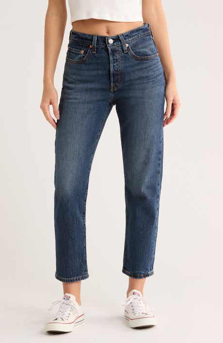 Levi's 501® High Waist Crop Straight Leg Jeans