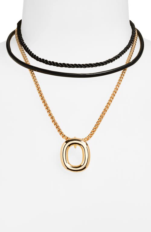 Open Edit Set Of 3 Interchangeable Initial Pendant Necklaces