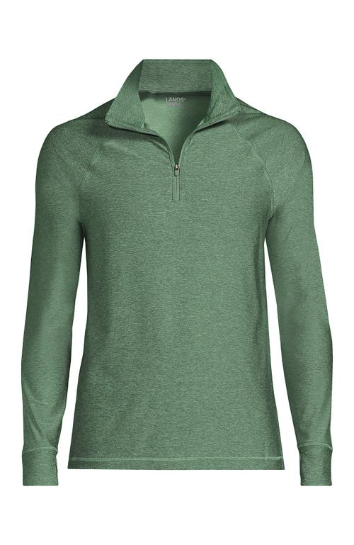 LANDS' END LANDS' END UPF 50 COOLING QUARTER ZIP MOCK NECK RASH GUARD SHIRT