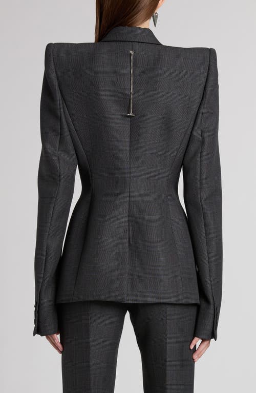 Alexander Mcqueen Crossed Blazer In Black - Dark Grey