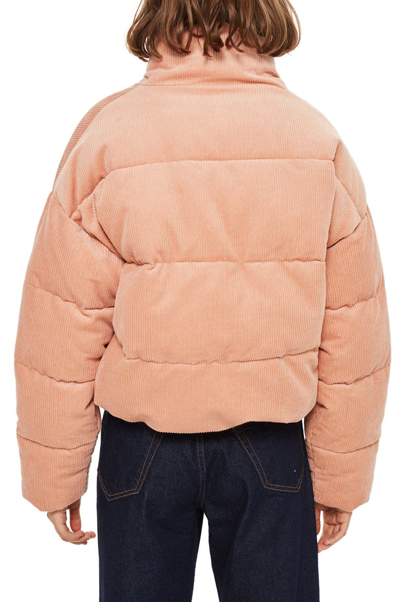Corduroy Puffer Jacket, Alternate, color, PINK
