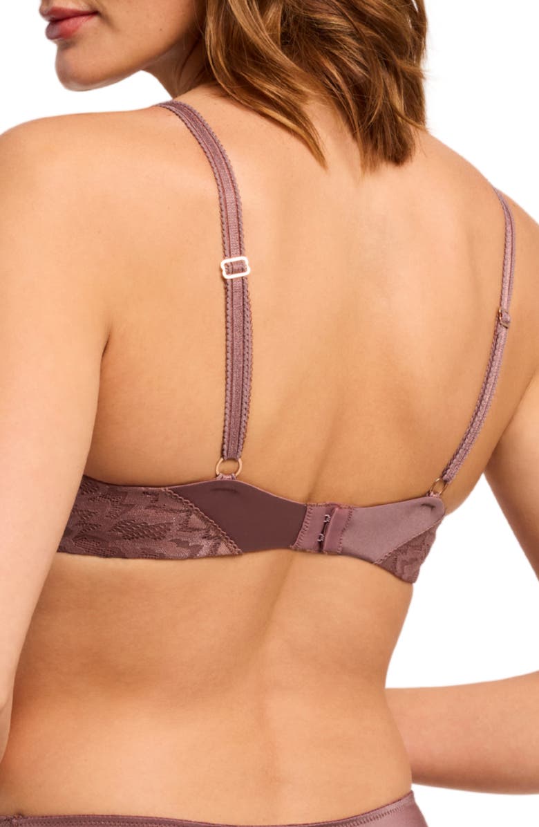 Montelle Intimates Metallic Wireless T-Shirt Bra, Alternate, color, Woodrose