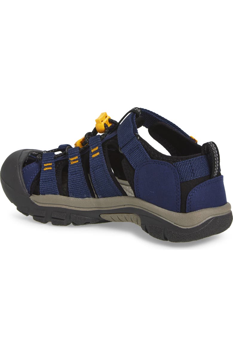 KEEN Kids' Newport H2 Water Friendly Sandal, Alternate, color, Naval Academy/Keen Yellow