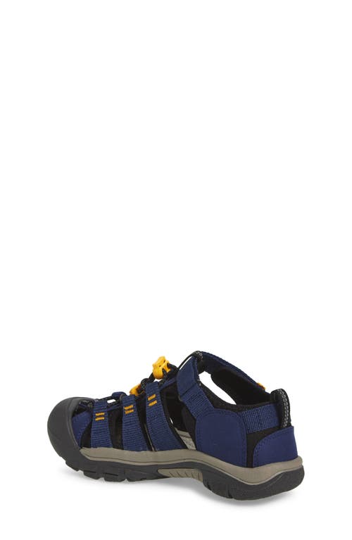 Keen Kids' Newport H2 Water Friendly Sandal In Naval Academy/ Yellow