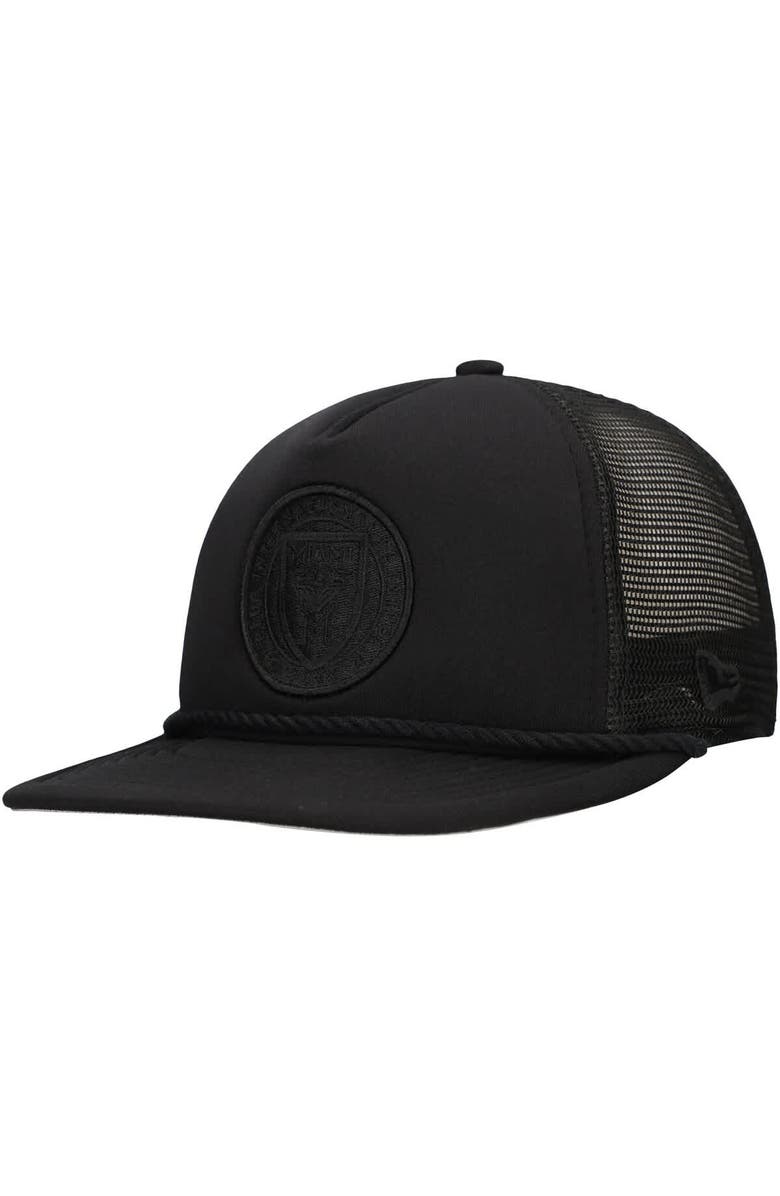 New Era Men's New Era Black Inter Miami CF Active Tone Golfer Snapback Hat, Main, color, Black