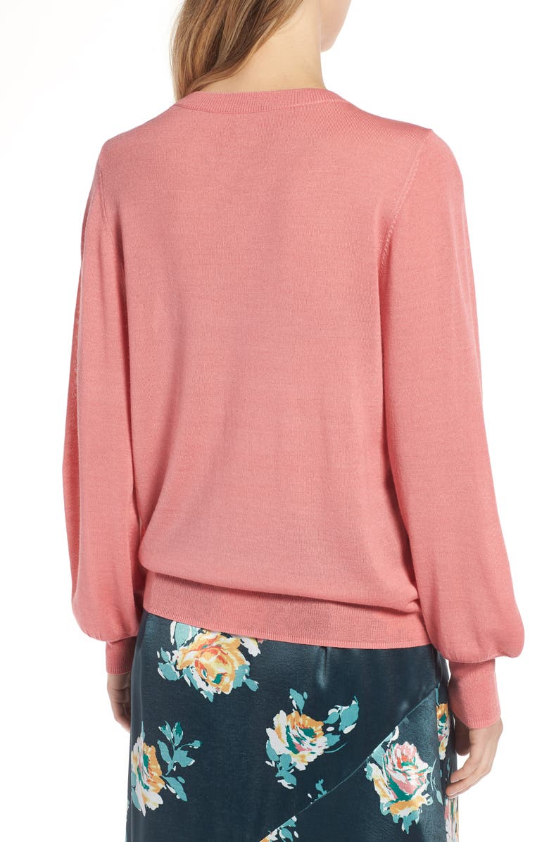 Halogen<sup>®</sup> Puff Sleeve Sweater, Alternate, color,