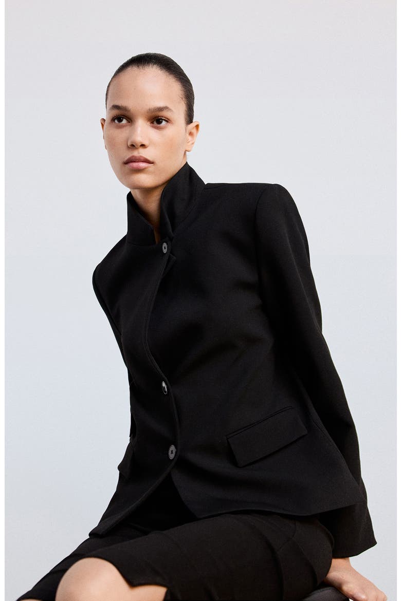 Straight Cut Blazer, Alternate, color, BLACK