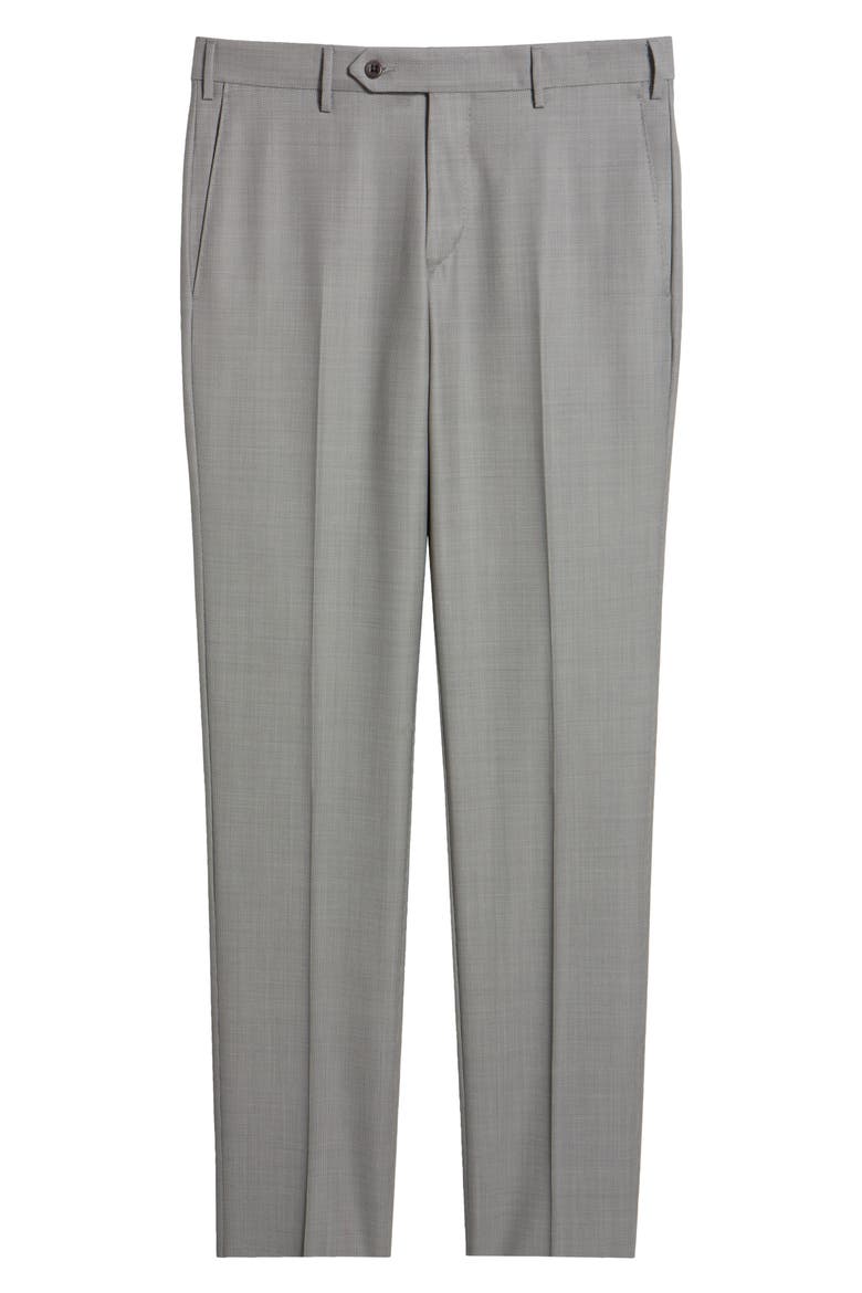 Parker Flat Front Wool Dress Pants, Alternate, color, LIGHT GREY