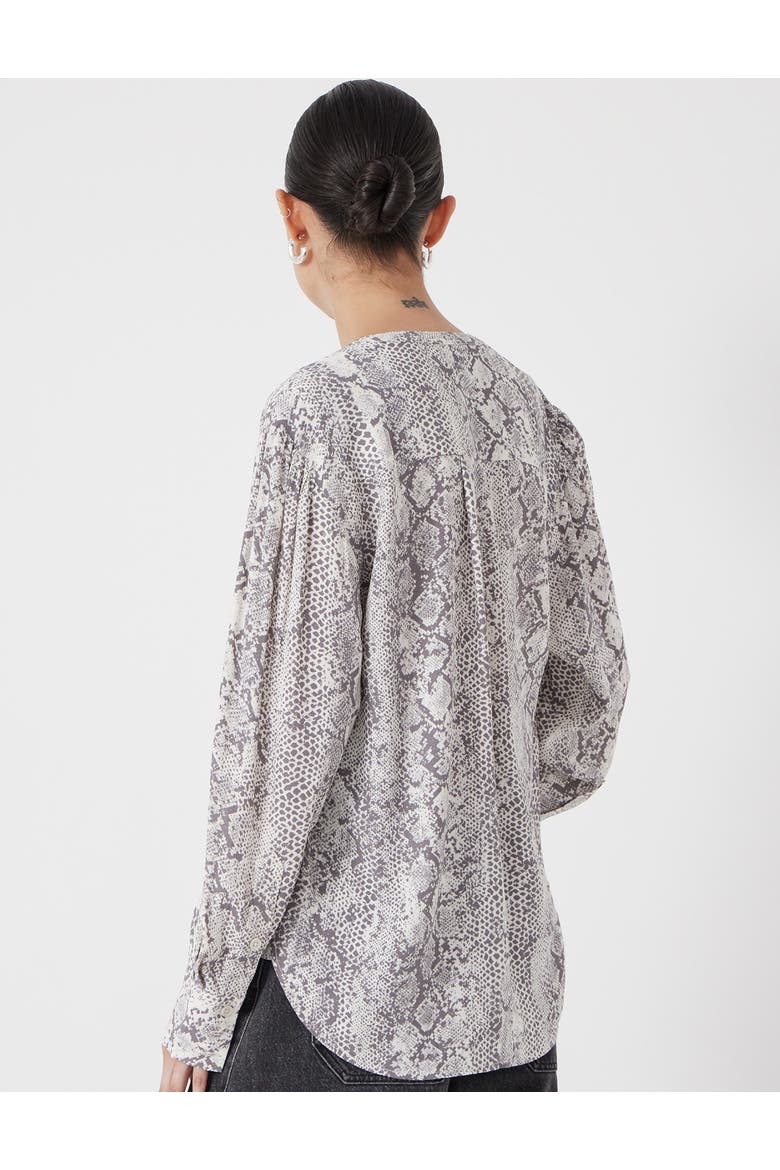 Fernanda Snake Printed Blouse, Alternate, color, Natural Snake Grey