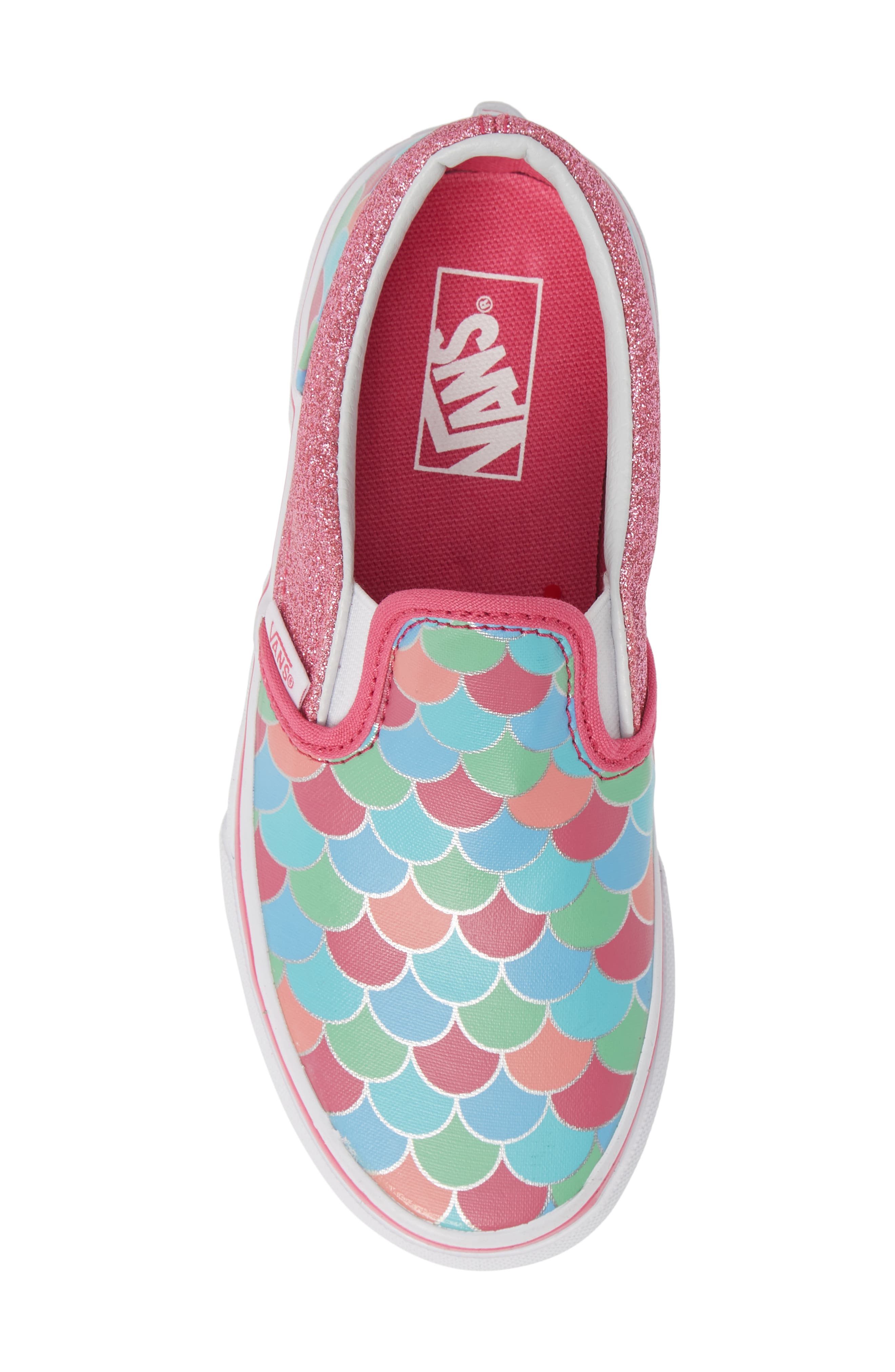'Classic - Metallic' Slip-On, Alternate, color, CARMINE ROSE/ TRUE WHITE