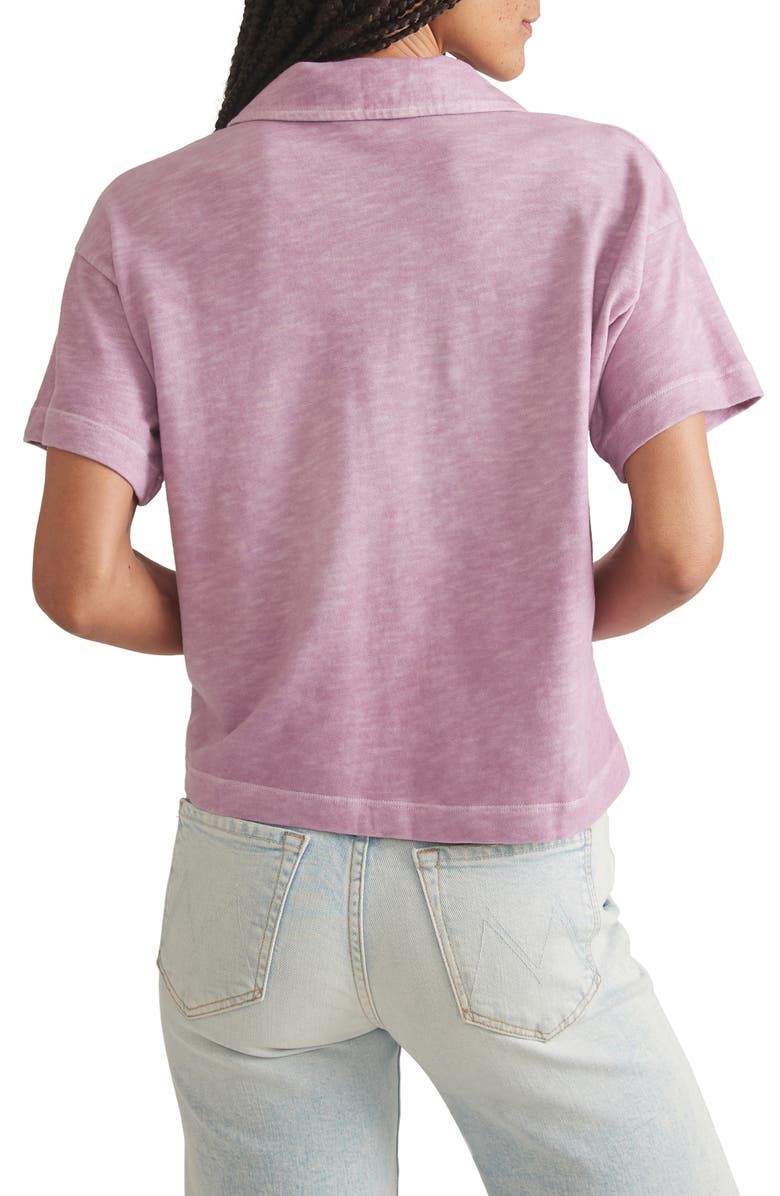 Marine Layer Boxy Cotton Polo T-Shirt, Alternate, color, 