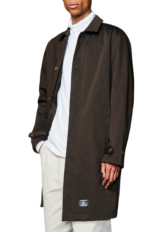 Alpha Industries Cotton Blend Car Coat in Chocolate 