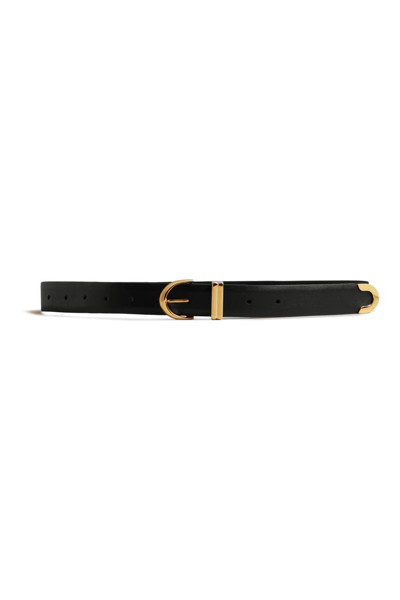 Bambi Lambskin Leather Belt, Main, color, 200 BLACK