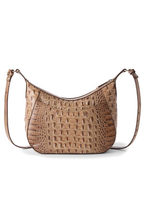 Brahmin Corinne Croc Embossed Leather Crossbody In Brown