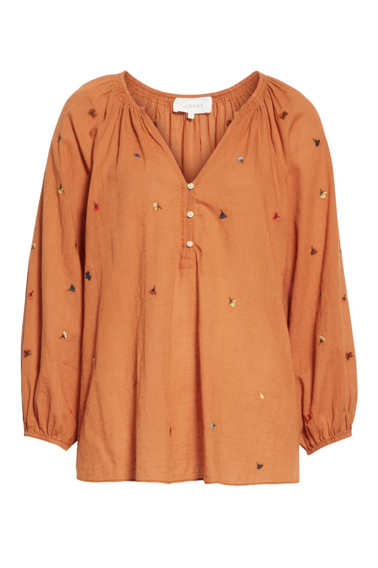 The Derby Embroidered Top, Alternate, color, SPICE