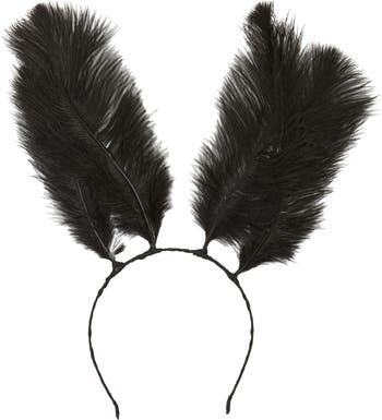 Cara Feather Bunny Ears Headband | Nordstrom