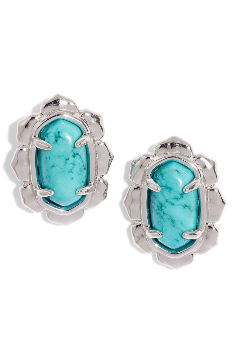 Kendra Scott Piper Stud Earrings, Main, color, Variegated Turquoise