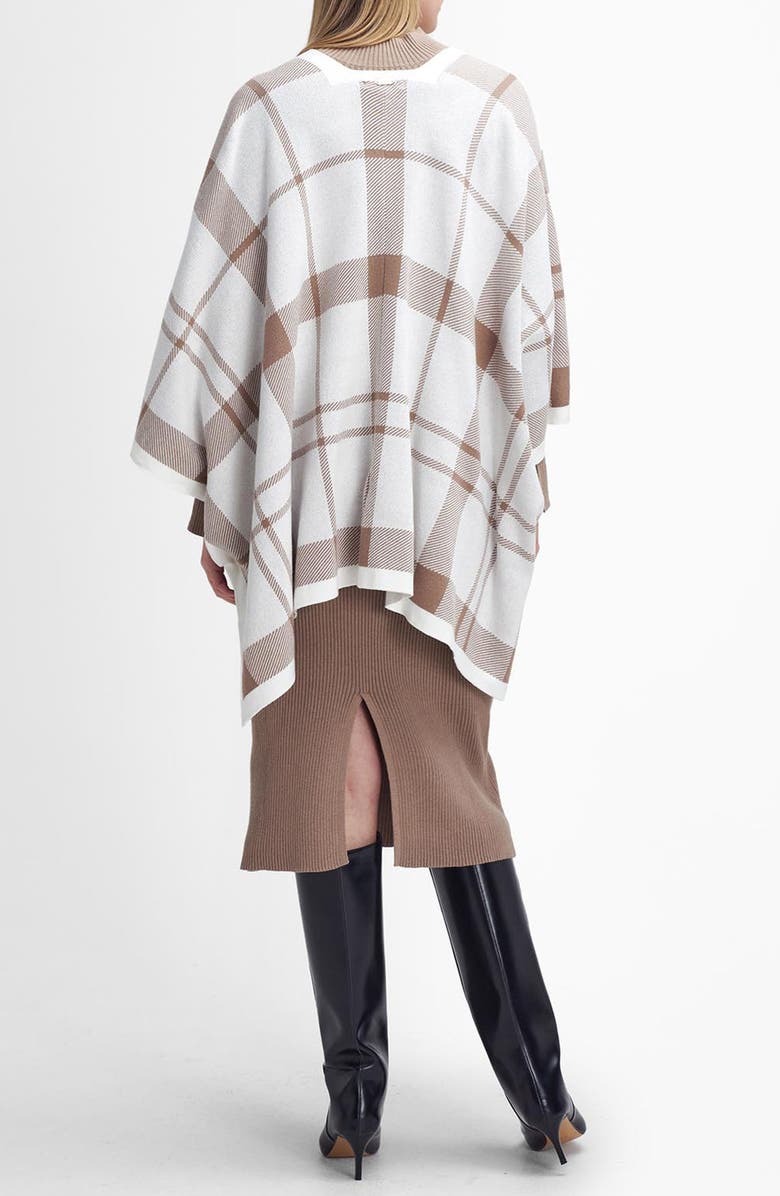 Barbour Veronica Tartan Cotton Knit Cape, Alternate, color, 