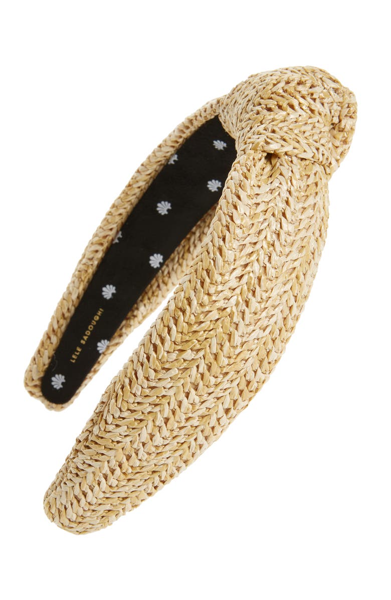 Lele Sadoughi Raffia Knotted Headband, Main, color,