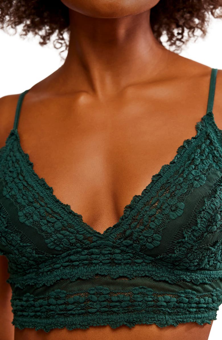 Free People Intimately FP Amina Longline Bralette, Alternate, color, Pine