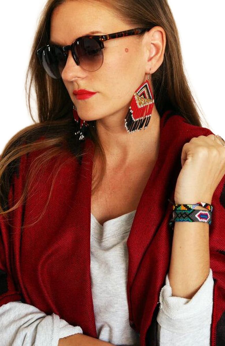 Fosterie Raya Earrings, Alternate, color, Navy