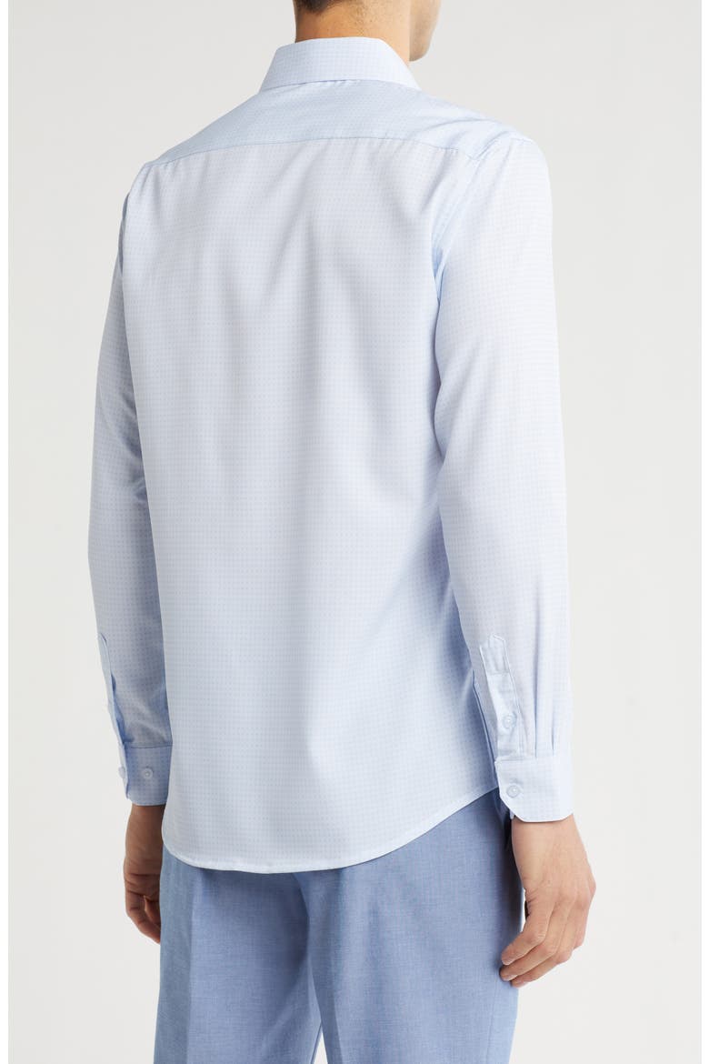 Slim Fit Performance Stretch Button-Down Shirt, Alternate, color, BLUE