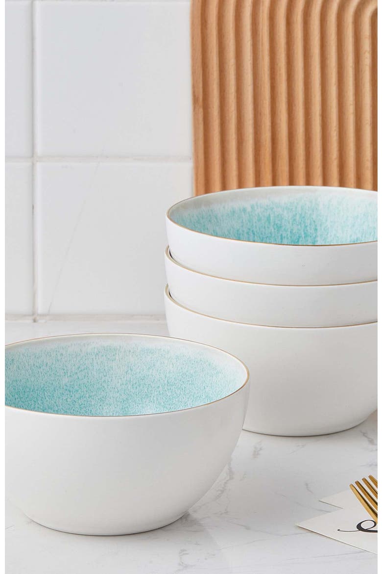 Josephine Porcelain 4-Piece Bowl Set, Alternate, color, Mint