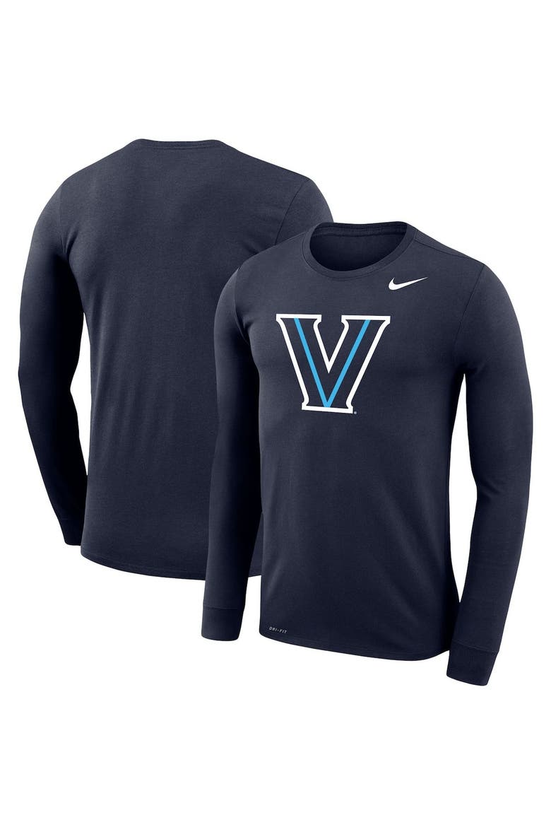 Men's Nike Navy Villanova Wildcats Big & Tall Primary Logo Legend Performance Long Sleeve T-Shirt, Main, color, Navy