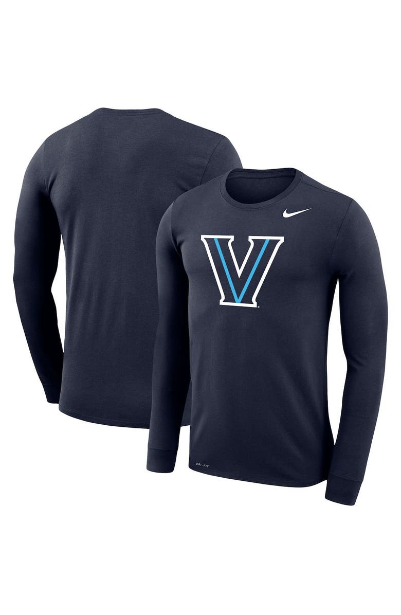 Nike Men's Nike Navy Villanova Wildcats Big & Tall Primary Logo Legend Performance Long Sleeve T-Shirt, Main, color,