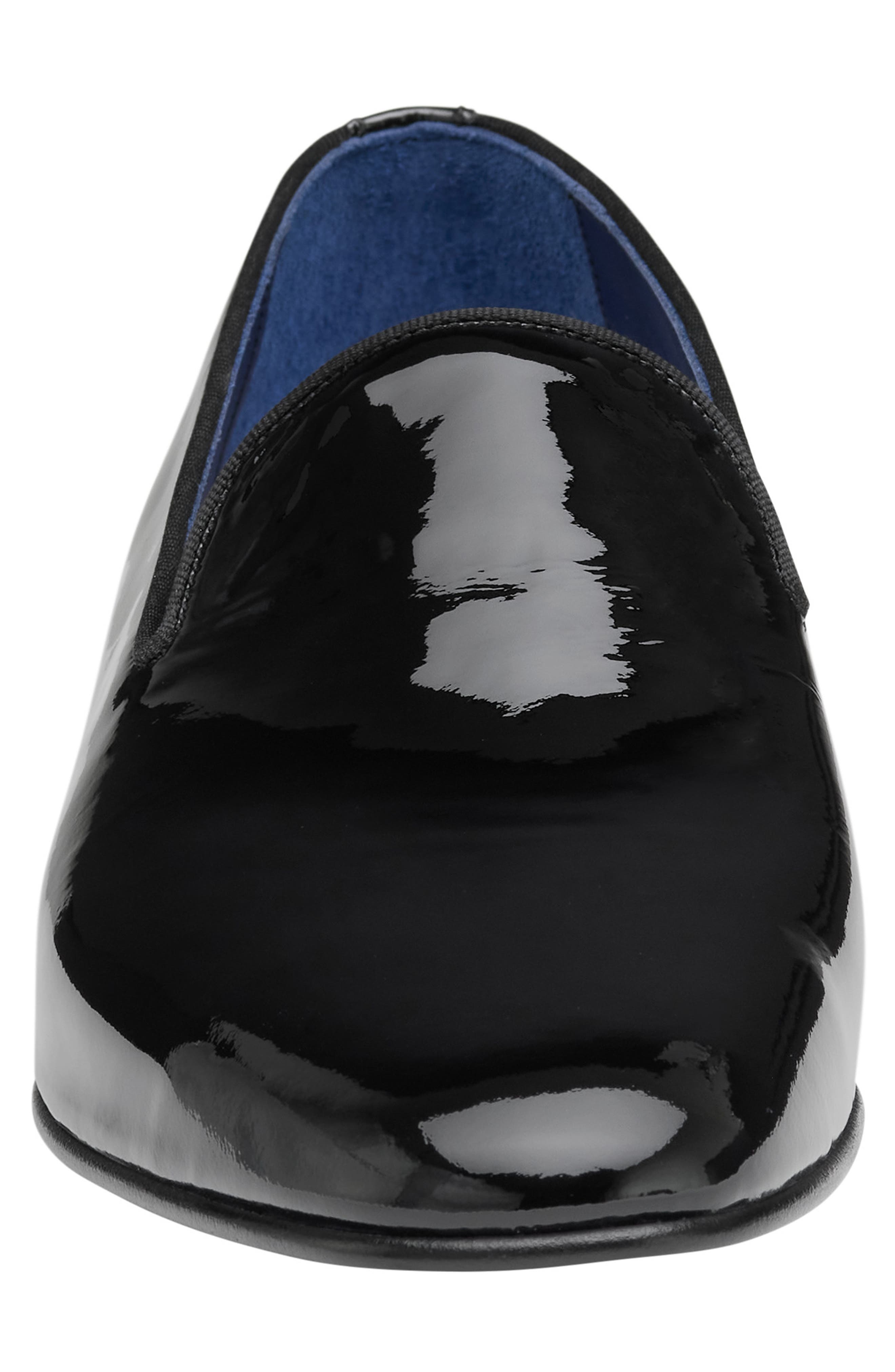 Johnston & Murphy Kinser Slip-On Shoe, Alternate, color, Black Italian Patent Calfskin