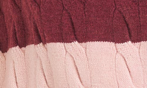 Wayf Lucille Stripe Cable Cardigan In Gold