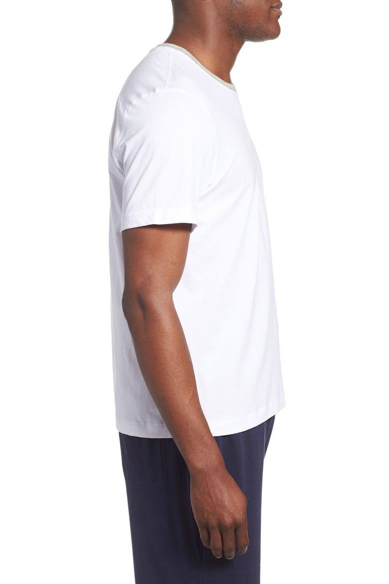 Crewneck Peruvian Pima Cotton T-Shirt, Alternate, color, WHITE