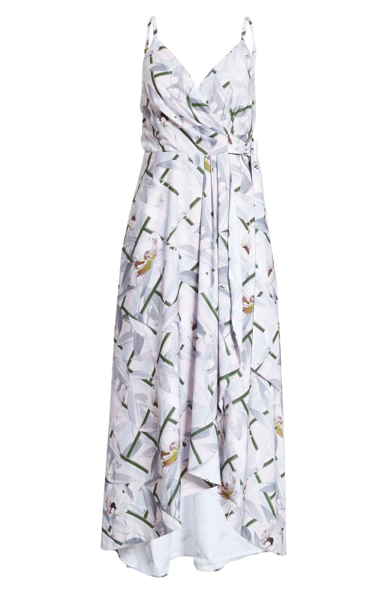 Ted Baker London Olevya Everglade High/Low Wrap Dress, Alternate, color, 