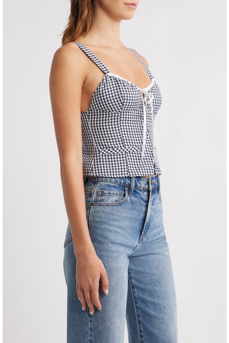 Danella Gingham Tank, Alternate, color, NAVY GINGHAM