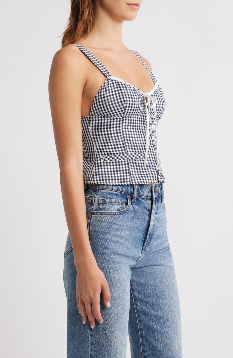Petal & Pup Danella Gingham Tank, Alternate, color, Navy Gingham